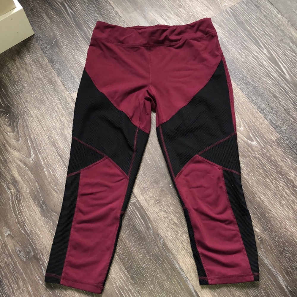 Champion C9 Burgundy and Black Leggings